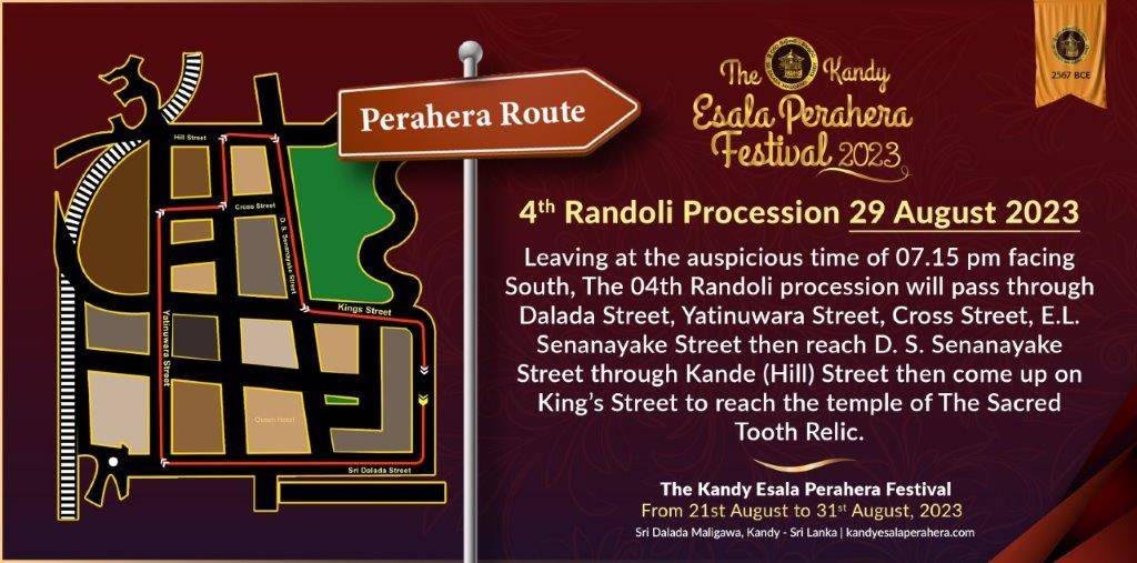 2023 Perahera Route_Eng - 4th Randoli 29.08.2023